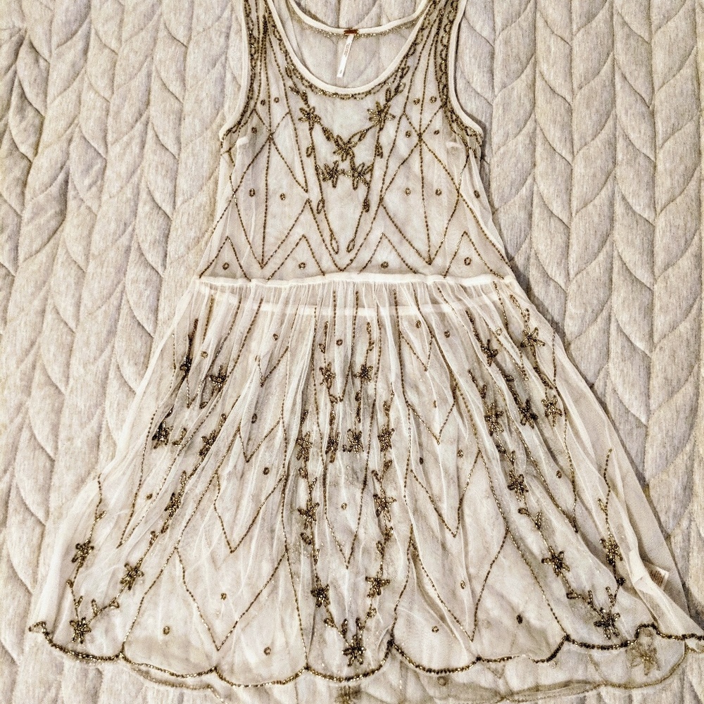 Beaded, Sheer Dress